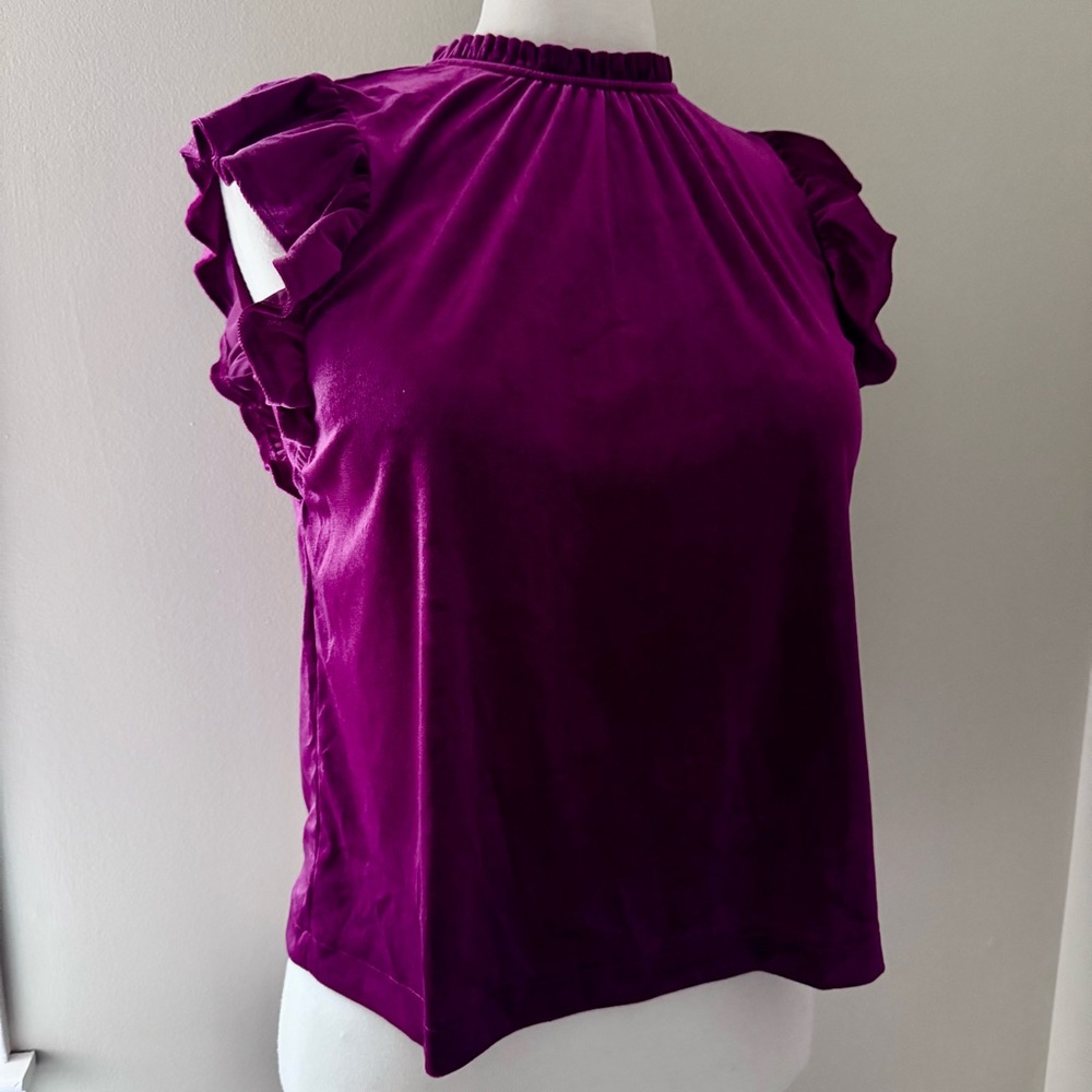 GAP Velvet Flutter Sleeve Top NWT